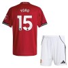 Manchester United Yoro 15 Hjemme 2025-26 - Barn Draktsett